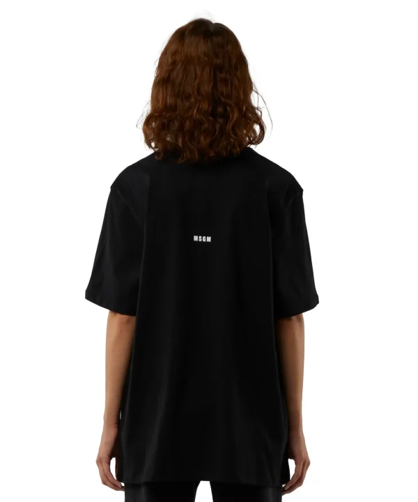 MSGM T-Shirt Girocollo Con Quote "Non So Dovema Insieme" Black Best