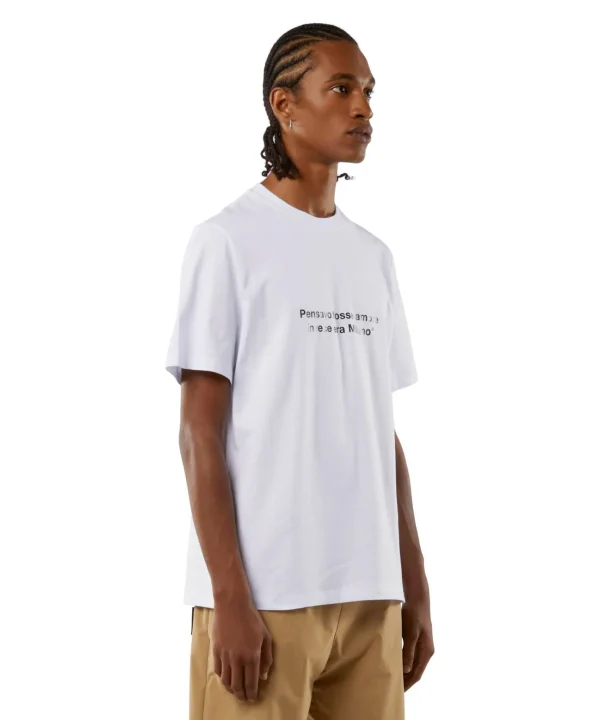 MSGM T-Shirt Girocollo Con Quote "Pensavo Fosse Amore Invece Era Milano" White Online