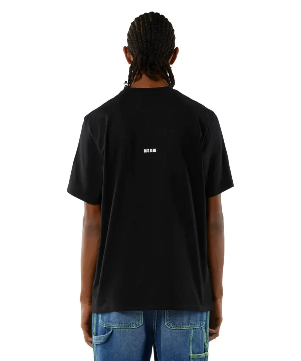 MSGM T-Shirt Girocollo Con Quote "Tempo Di Cambiare" Black Online