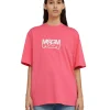 MSGM T-Shirt Girocollo In Cotone Burro Studio X Fucsia Outlet