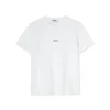 MSGM T-Shirt Girocollo In Cotone Con Micro Logo White Outlet