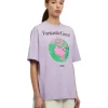 MSGM T-Shirt Girocollo In Cotone Organico Della Capsule Fantastic Green Lillac Hot