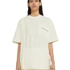 MSGM T-Shirt Girocollo In Cotone Organico Della Capsule Fantastic Green Cream Outlet