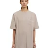 MSGM T-Shirt Girocollo In Cotone Organico Della Capsule Fantastic Green Beige Cheap