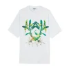 MSGM T-Shirt Girocollo In Cotone Con Con Grafica "Hibiscus Crocodile" White Best