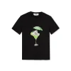 MSGM T-Shirt Girocollo In Cotone Con Grafica "Cocktail Cat" Black Sale