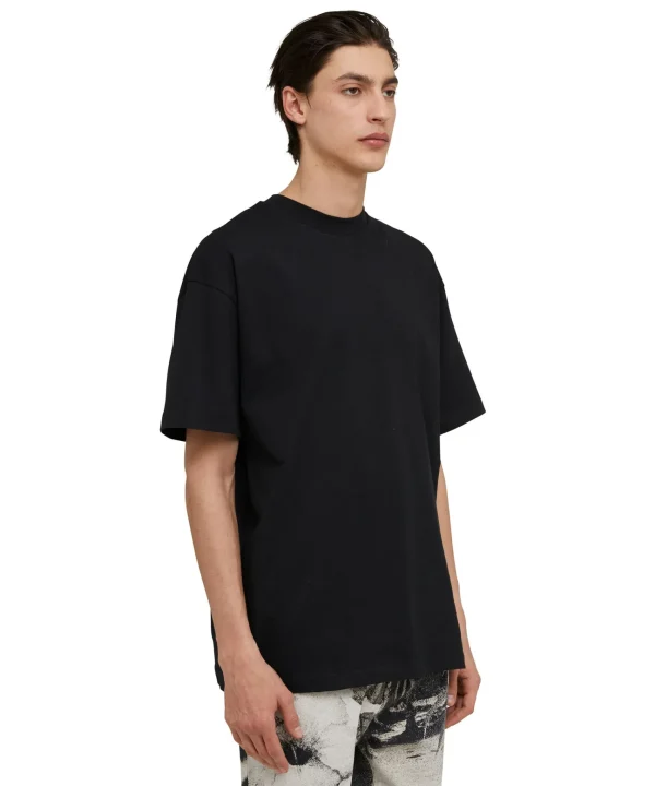 MSGM T-Shirt Girocollo In Cotone Con Stampa "Volcano" Black Best