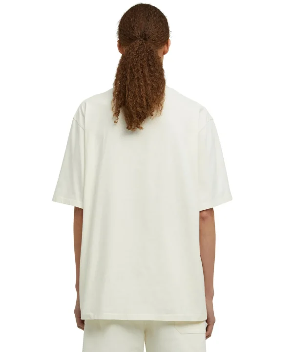 MSGM T-Shirt Girocollo In Cotone Organico Della Capsule Fantastic Green Cream Sale