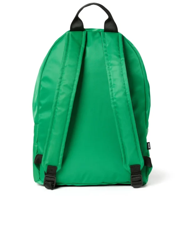 MSGM Zaino In Nylon Signature Green Cheap